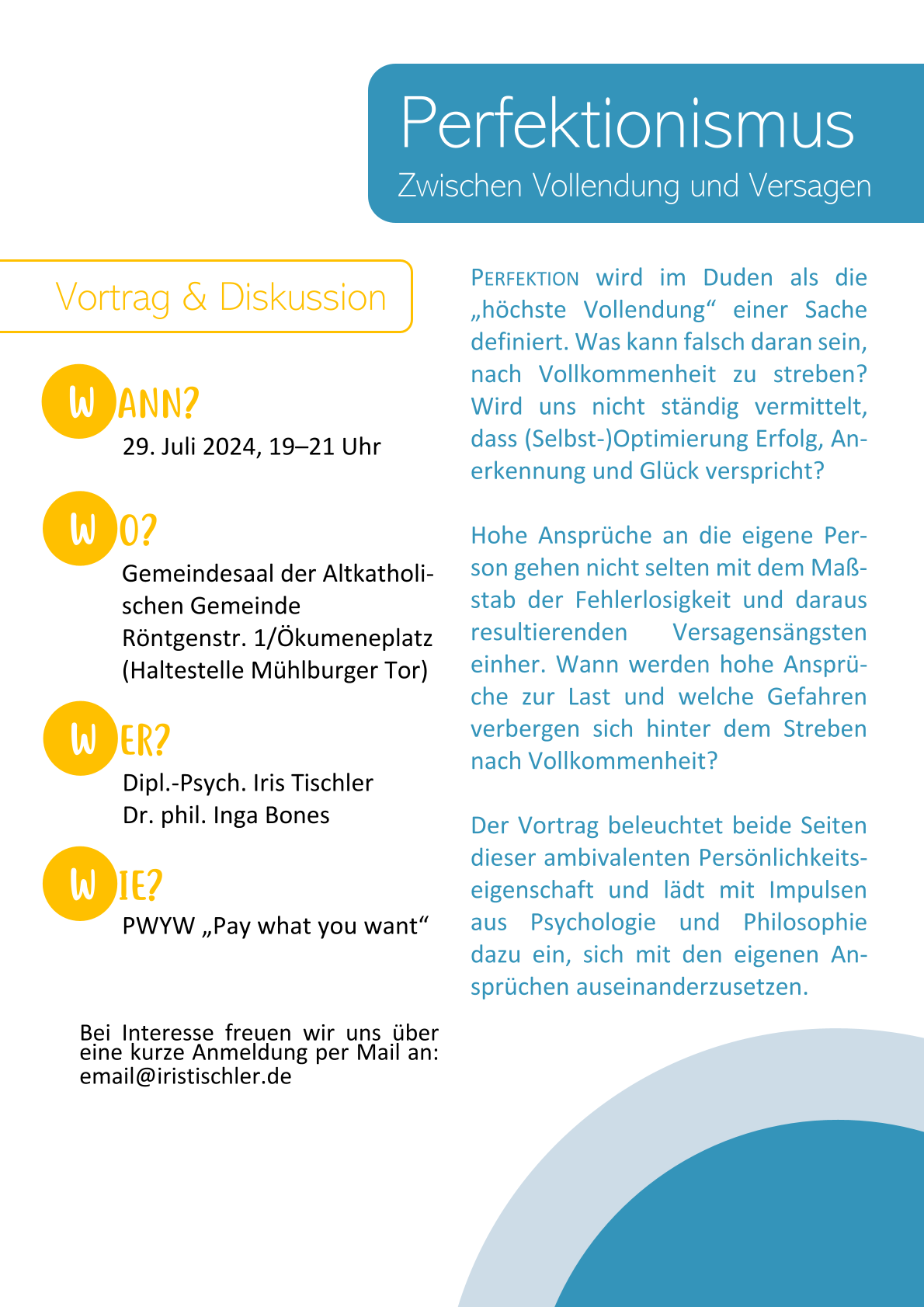 #Vortrag: Zwischen Vollendung und Versagen